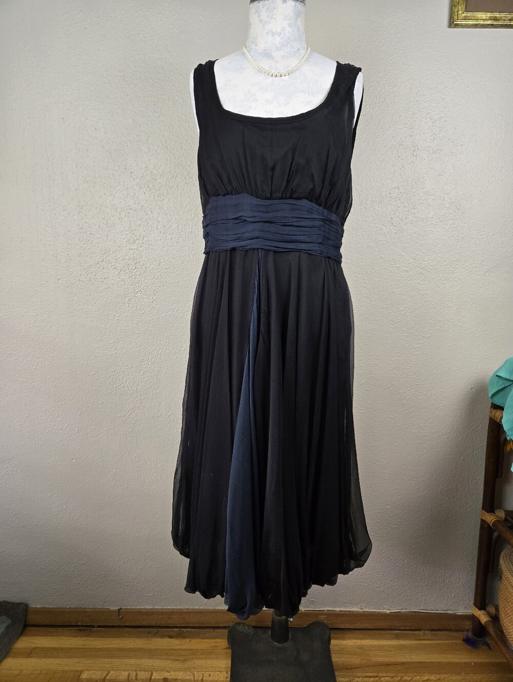 Silk Chiffon Sleeveless Bubble Hem Dress Wyeth By Todd Magill Fall Winter
